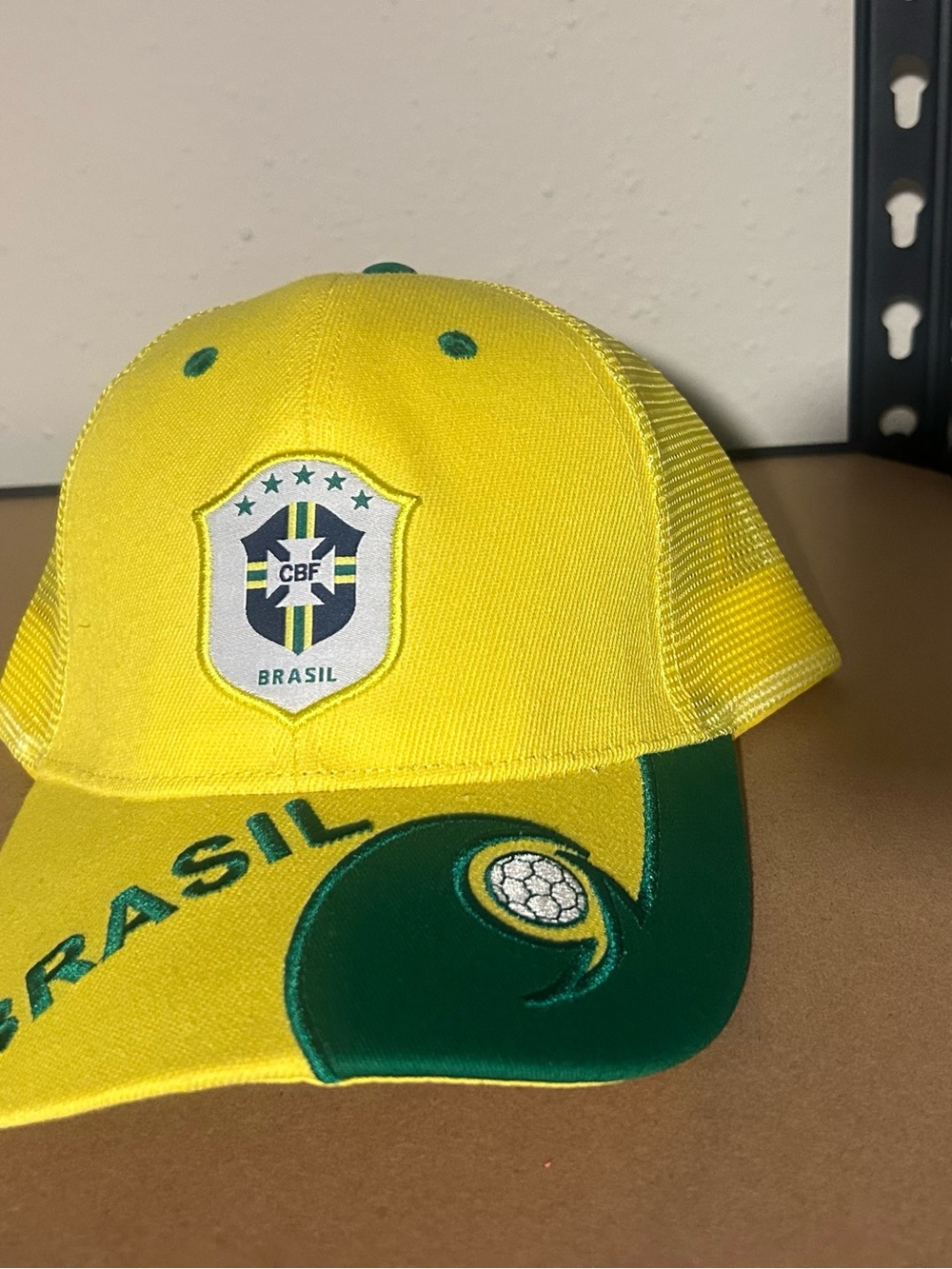 Brasil Kids Yellow & Green Soccer Cap